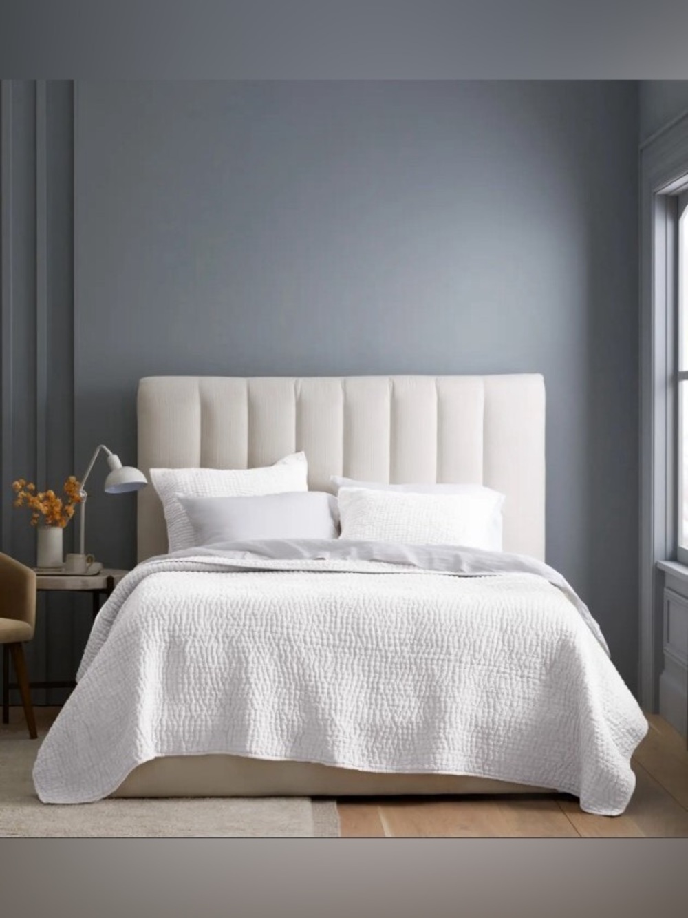 QUINCE EUROPEAN LINEN COTTON STITCH QUILT KING
